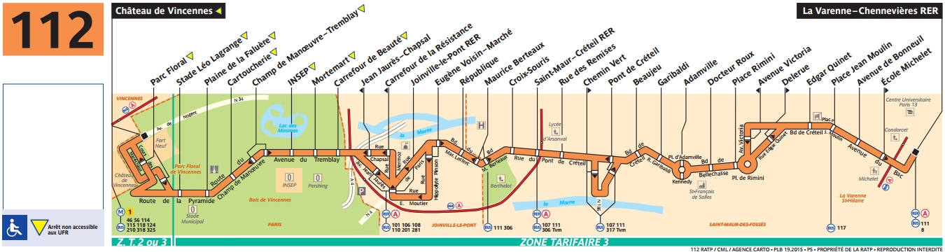 BUS 112 Horaires Et Plan Ligne 112 Paris