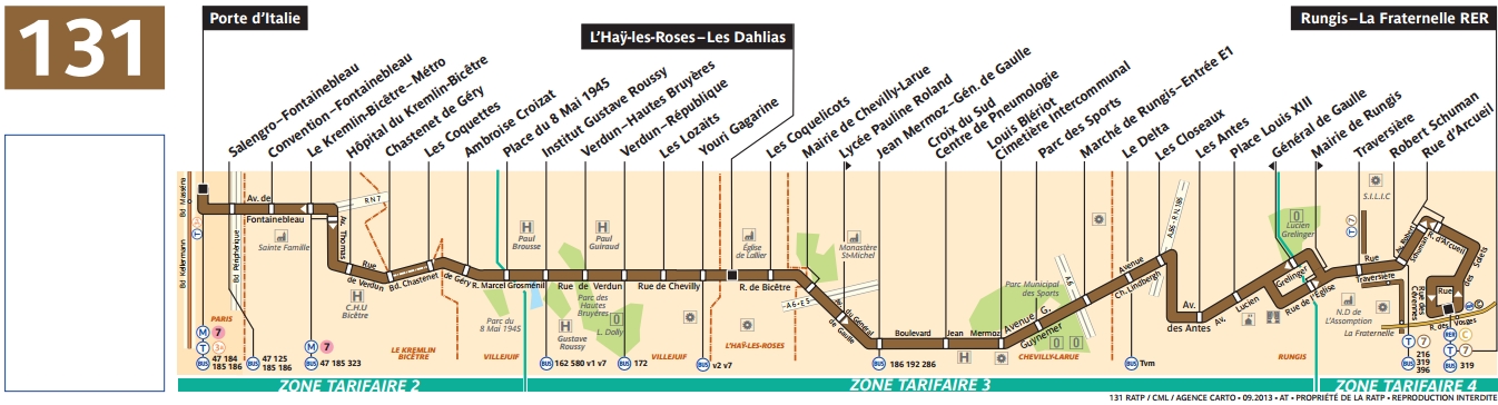 Plan bus Ligne 131
