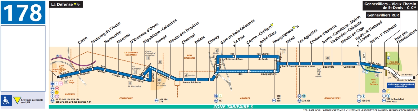 Plan bus Ligne 178