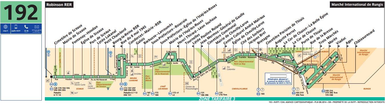 Plan bus Ligne 192