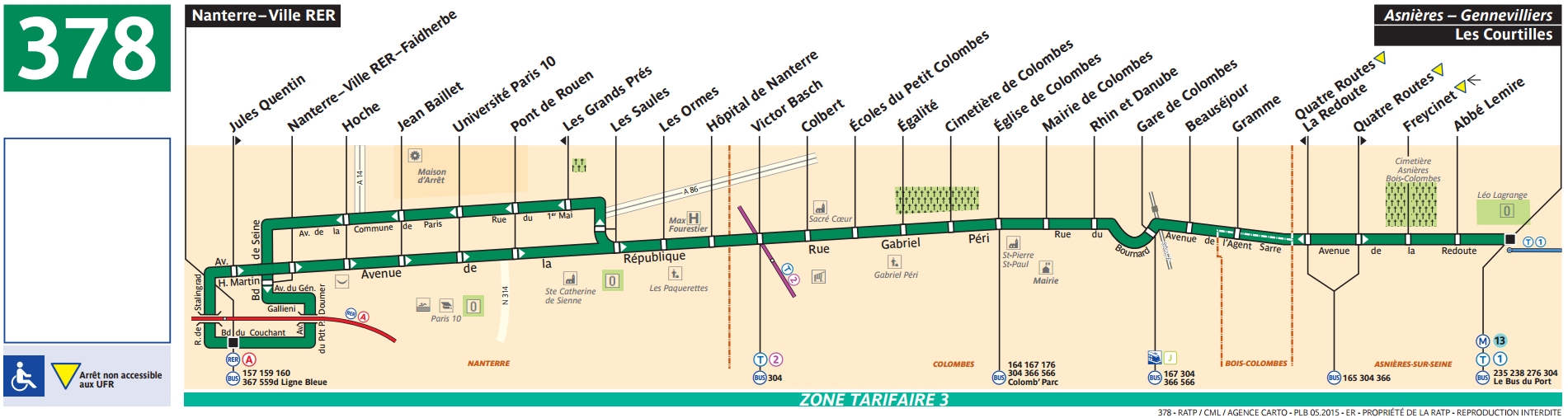BUS 378 : horaires et plan Ligne 378 Paris