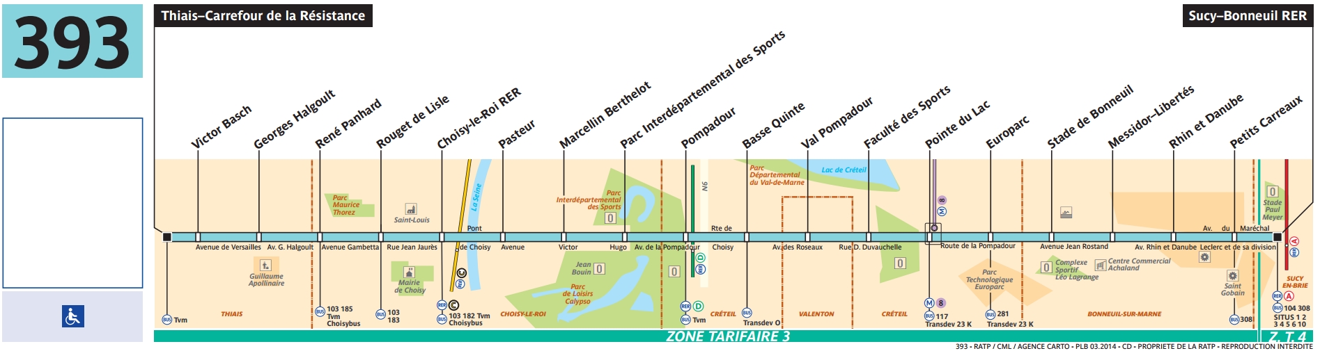 Plan bus Ligne 393
