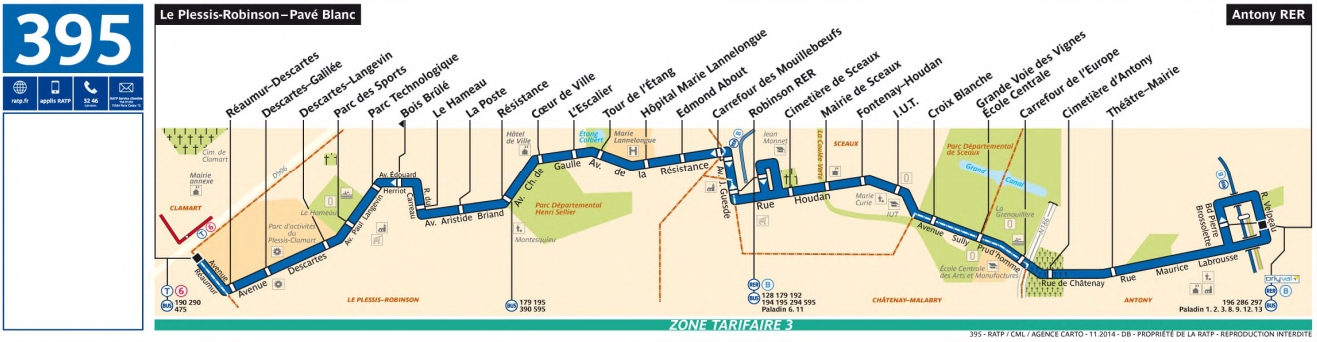 Plan bus Ligne 395