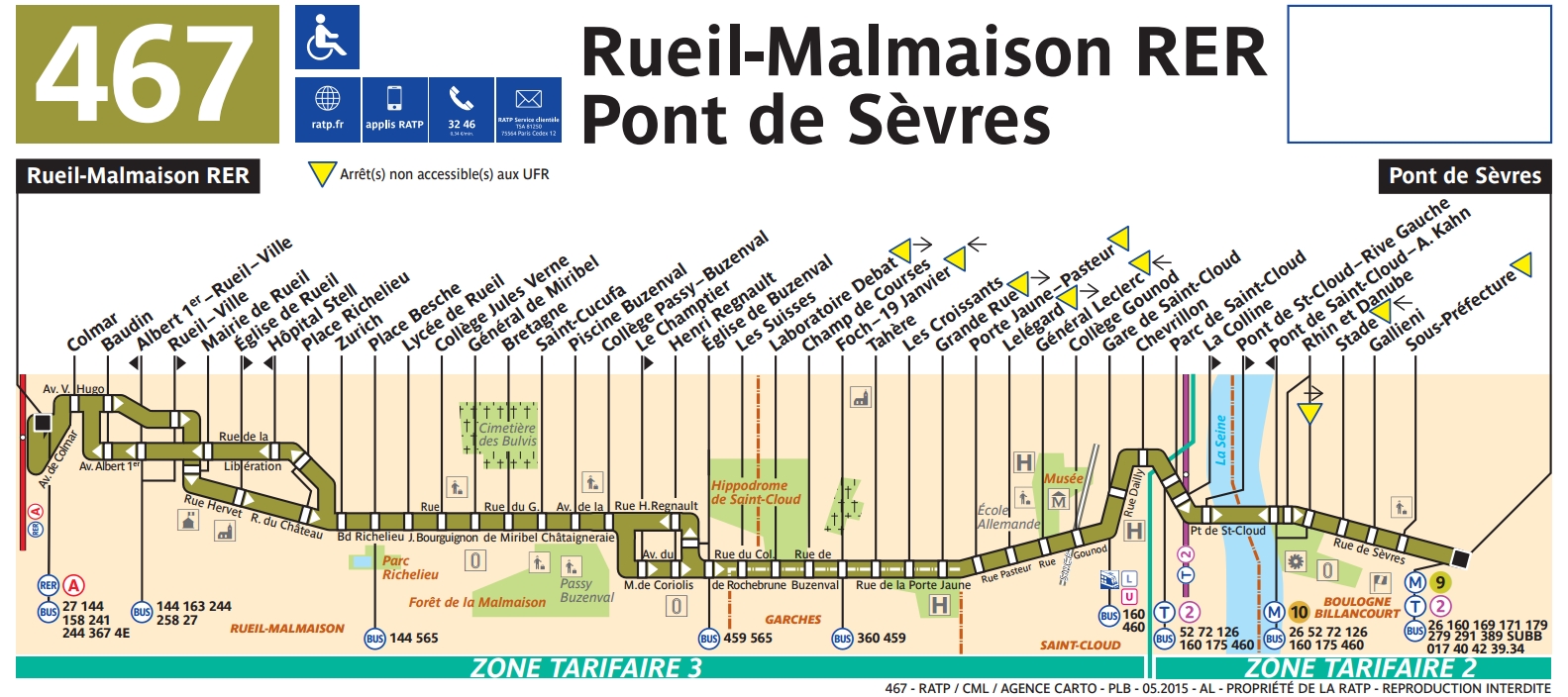 Plan bus Ligne 467