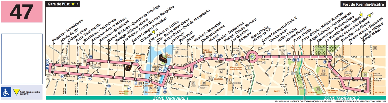 Plan bus Ligne 47