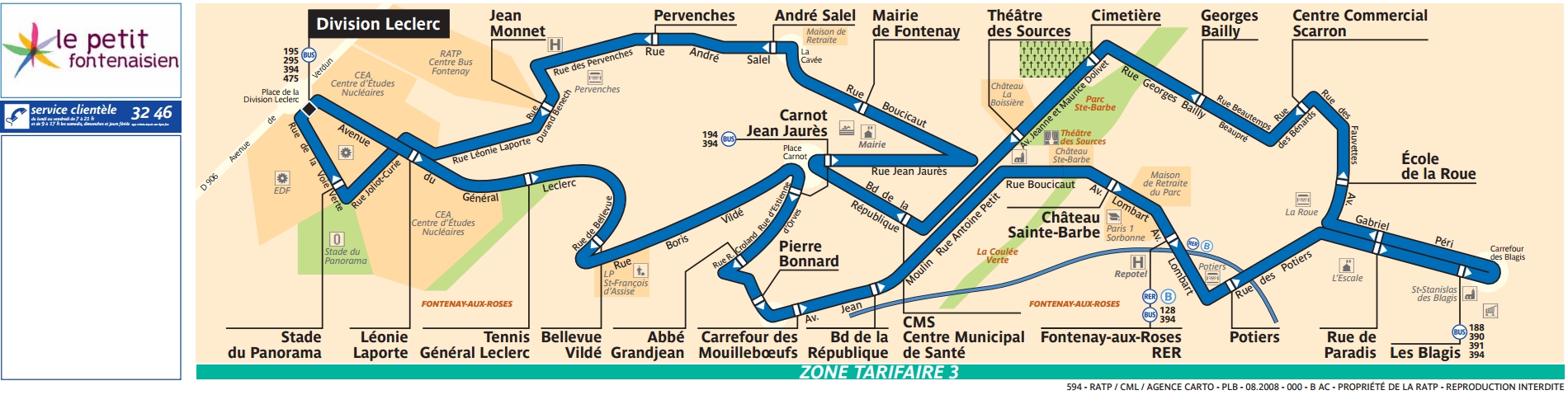 Plan bus Ligne 594