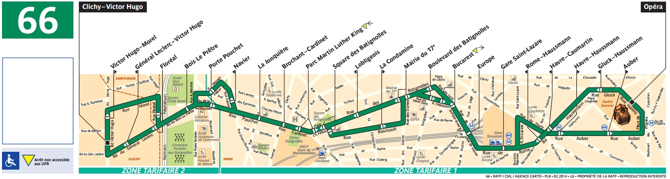 Plan bus Ligne 66