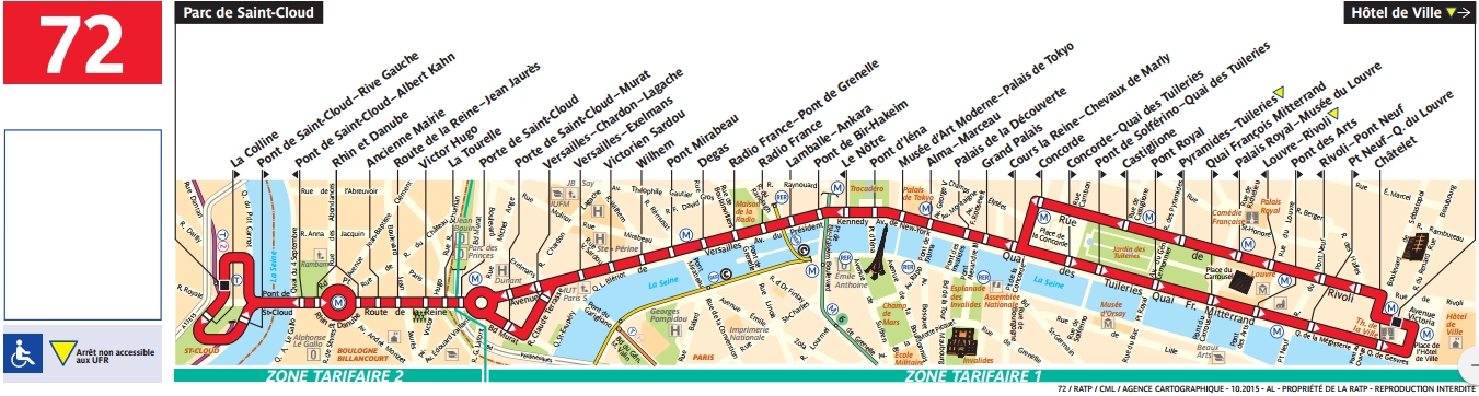 Plan bus Ligne 72