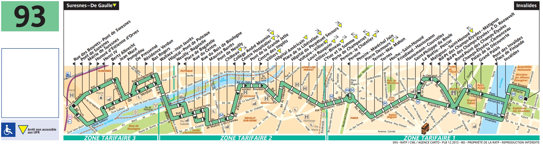 Plan bus Ligne 93