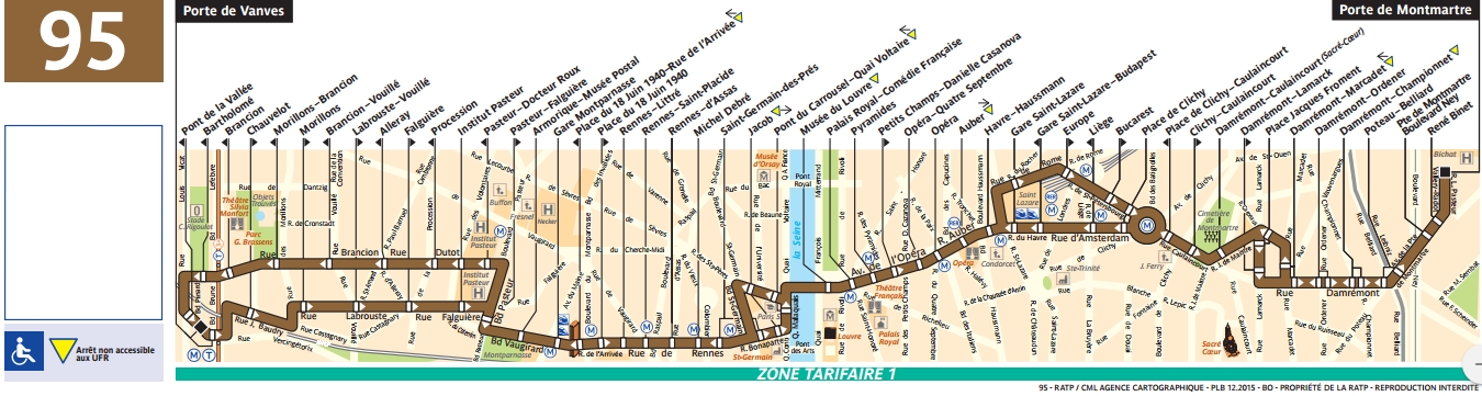 Plan bus Ligne 95